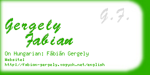 gergely fabian business card