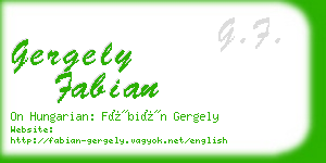 gergely fabian business card